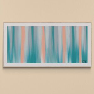 Blue and Peach Absract Art | Modern Wall Art Decor | Minimalist Digital Prints